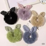 Pearl Velvet Scrunchies