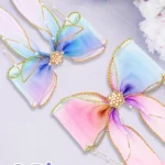 Colorful Rainbow Hair Ribbon Bows Clip
