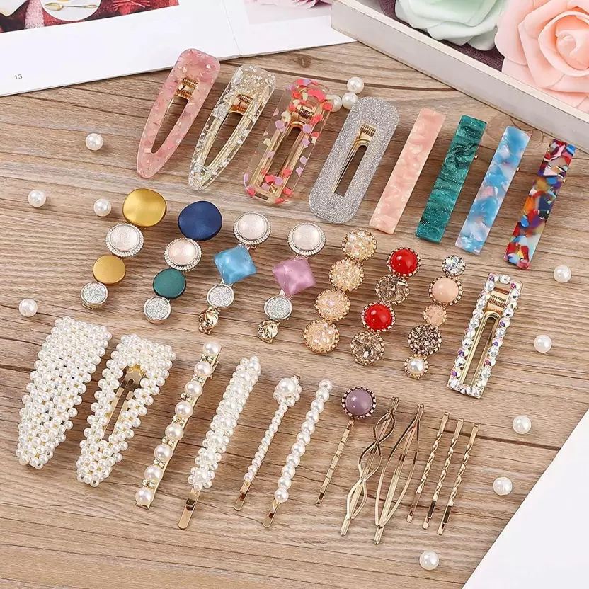 rubela store korean pearl barrettes hair accessory for women and girls kids-14