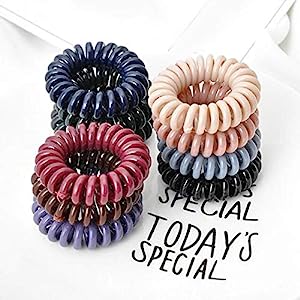 rubela store spiral rubber hair accessory for women and girls kids-64