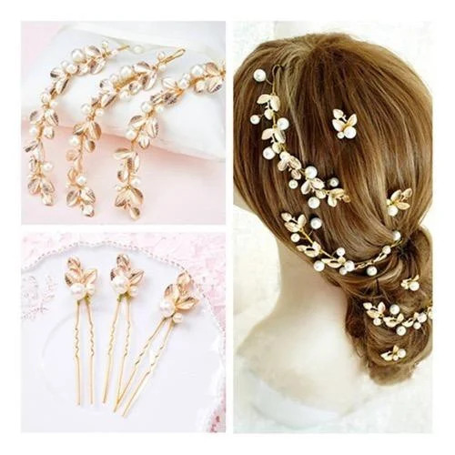 rubela store golden hair accessory for women and girls-8