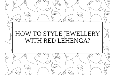 how to style jewellery with red lehenga