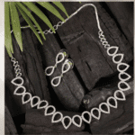 Rubela Women White Silver Plated AD Stone Studded Jewellery Set