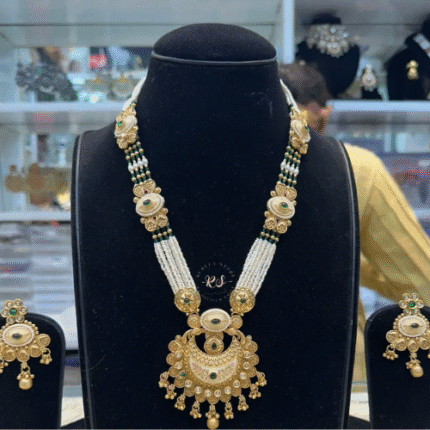Rubela Store: Stunning Green Set with Meena Craftsmanship