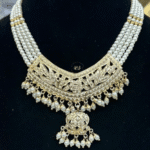 Charming White Pearl Work Jadau Necklace By Rubela Store
