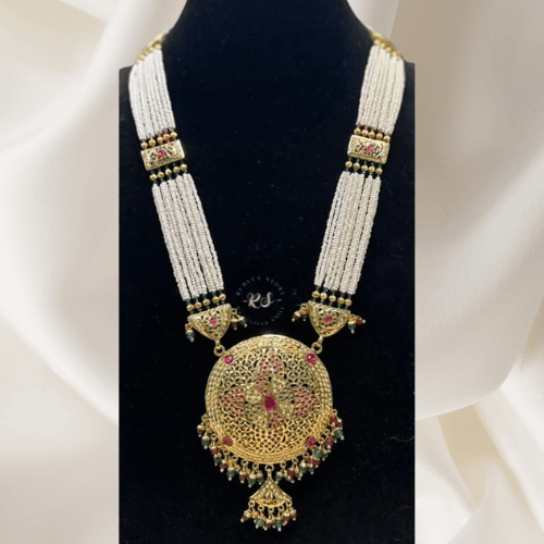 rubela store gold look jewellery best artificial jewellery - 2025-08-06T121209.082 Elegance by Rubela Store- Jadau Set - Image 1