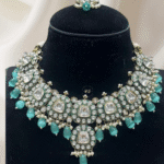 Ocean Whisper Sky Blue Kundan Set by Rubela Store