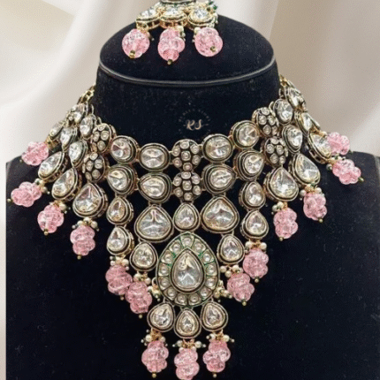 Blush Radiance Pink Kundan Set by Rubela Store