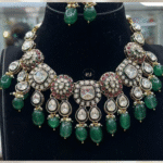 Rubela Store's Mint Muse Green Kundan Set