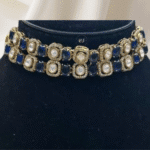 Rubela Store Elegant Blue  Choker Mosonite Set – Diamond-Like Radiance