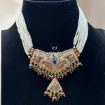Rubela Store's Majestic Gold-Look Jadau Necklace – With Earrings