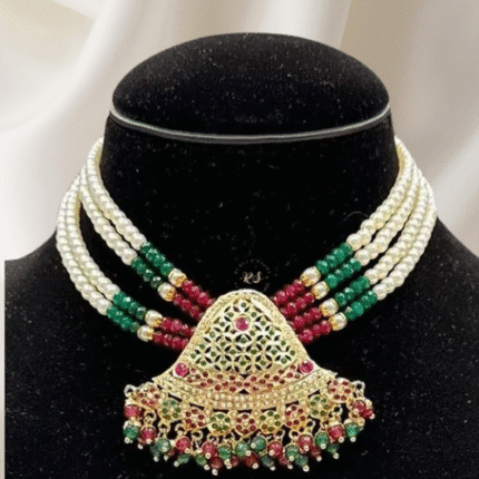 Rubela Store’s Eternal Glow Jadau Necklace – Crafted for Royal Souls