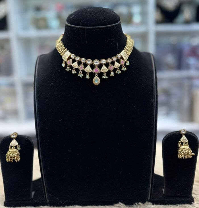 gold-look necklace