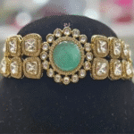 Rubela Store Green Choker Mosonite Set – Grace in Every Glow