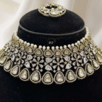 Rubela Store Majestic Bridal Kundan Mosonite Set
