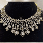 Smashing Silver Kundan Mosonite Set for elegance- Made for you