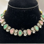 Rubela Store Two-Tone Pink & Mint Mosonite Set – Elegance in Every Shade