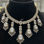 Arresting Pretty Kundan Mosonite Set by Rubela Store