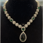 Elegant Green Mosonite Set by Rubela Store – Sparkle with Royal Charm