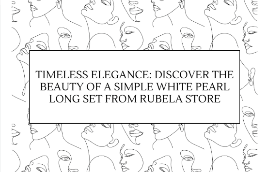 simple white pearl long set