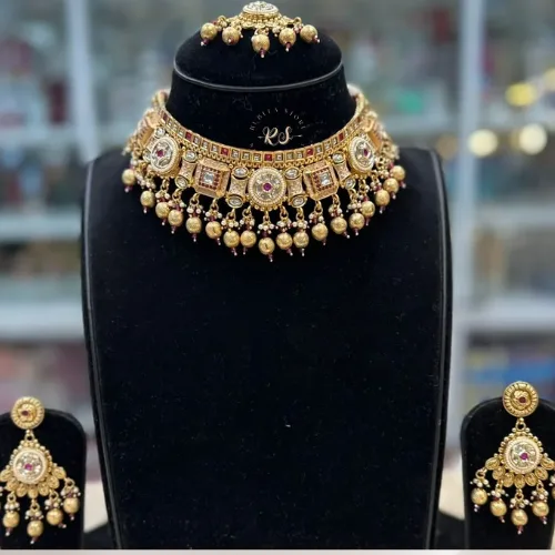rubela store gold look jewellery best artificial jewellery - 2025-08-06T151326.116 Exquisite Rubela Store Stunning Gold-Look Choker Set - Image 1