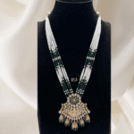 Stunning Green Kundan Set with Beautiful Dual-tone Mala