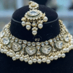 Appealing Kundan Set with White Pearl Work by Rubela Store