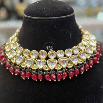 Rubela Store Red Kundan Set – Regal Radiance in Every Detail