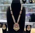 pink kundan set