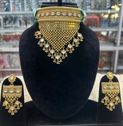 Gold-Look Padmavati Choker Set
