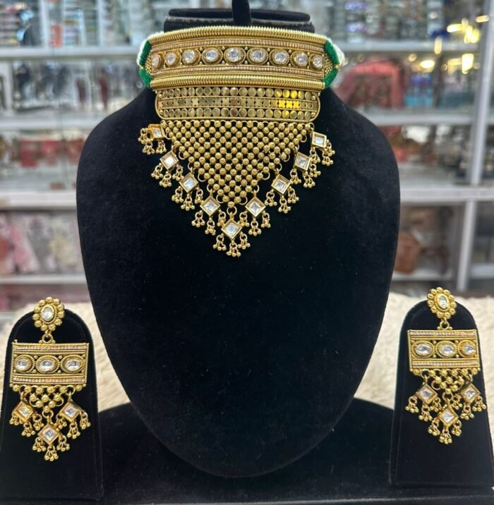 Gold-Look Padmavati Choker Set