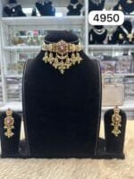 Real Gold Look Mina Kari Choker Set – Graceful Charm by Rubela - Image 2