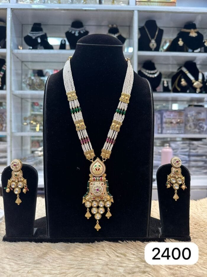 Real Look Mala Set Ruby Green – Elegant Jewellery by Rubela Store - Image 2