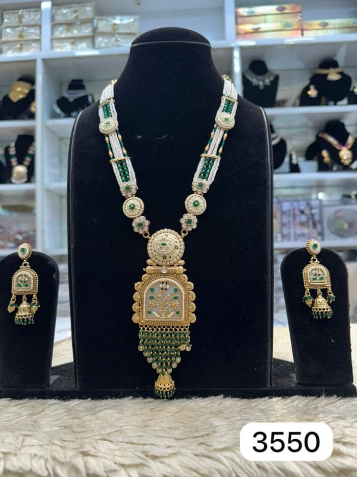 Real Look Green Mala Set – Grace in Every Detail - Image 2