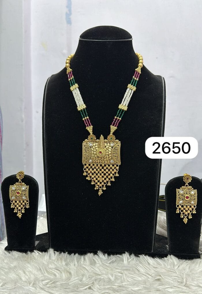Elegant Gold Look Pendant Set for Every Occasion - Image 2