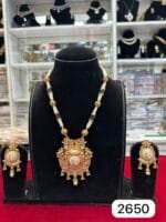 Elegant Mina Kaari Gold Look Pendant Set – Rubela Store - Image 2