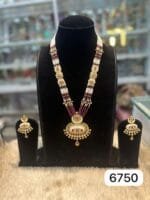 Real Look Golden Mina Kari Kundan Pendant Set – Shine with Elegance - Image 2