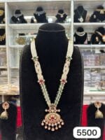 Real Look Golden Mina Kari Kundan Pendant Set - Image 2