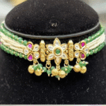 Real Gold Look Pearl Choker Set – Elegant & Timeless