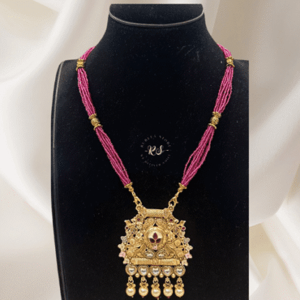 Gold Look Matte Finish Pendant Set with Earrings – Rubela Store