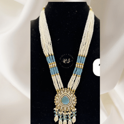 Elegant Monalisa Stone Sky Blue Pendant Set – Rubela Store