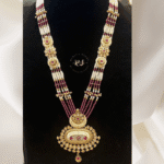 Real Look Golden Mina Kari Kundan Pendant Set – Shine with Elegance