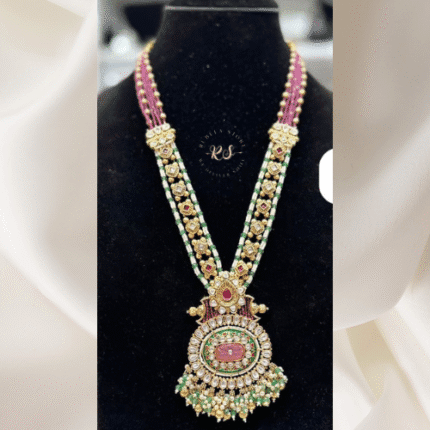 Real Look Mina Kaari with Kundan Pendant Set – Premium Jewellery by Rubela Store ✨