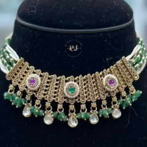 Elegant Real Look Choker Set for Every Occasion – Premium Gold Finish by Rubela Store - Image 1