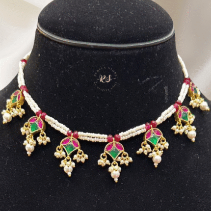 Real Gold Look Pearl Set with Mina Kari – Elegant Choice
