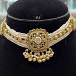 Real Gold Look Pearl Choker Set – Elegant & Timeless