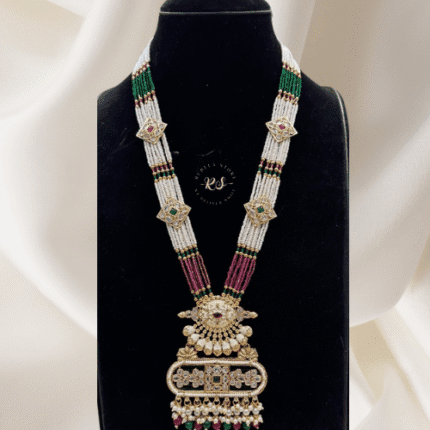 Kundan Hydro Moti Gold Look Pendant Set with Earrings – Rubela Store