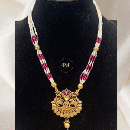 Graceful Gold Look Temple Pendant Set – Rubela Store