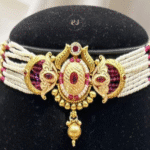 Real Gold Look Temple Choker with Pearl – By Rubela Store