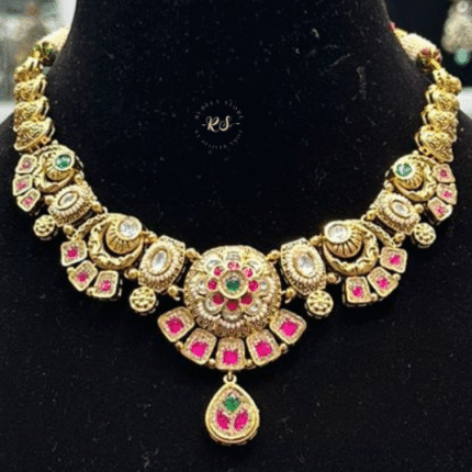 Rubela Real Look Golden Mina Kari Set – Elegant Traditional Beauty